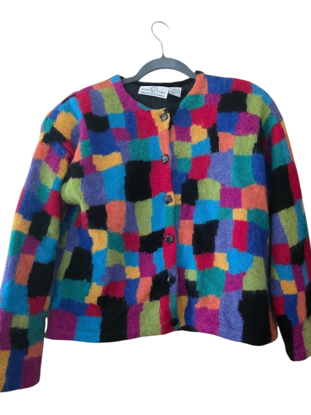 Design Options Philip Jane Gordon Mohair Wool Blend Lined Cardigan Med Artsy. 